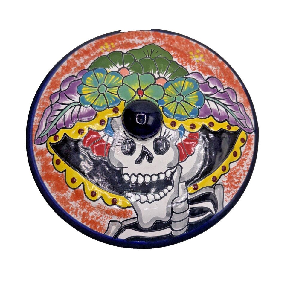 Talavera Pottery Tortilla Warmer Mexican Ceramic Canister Puebla  Tortillero